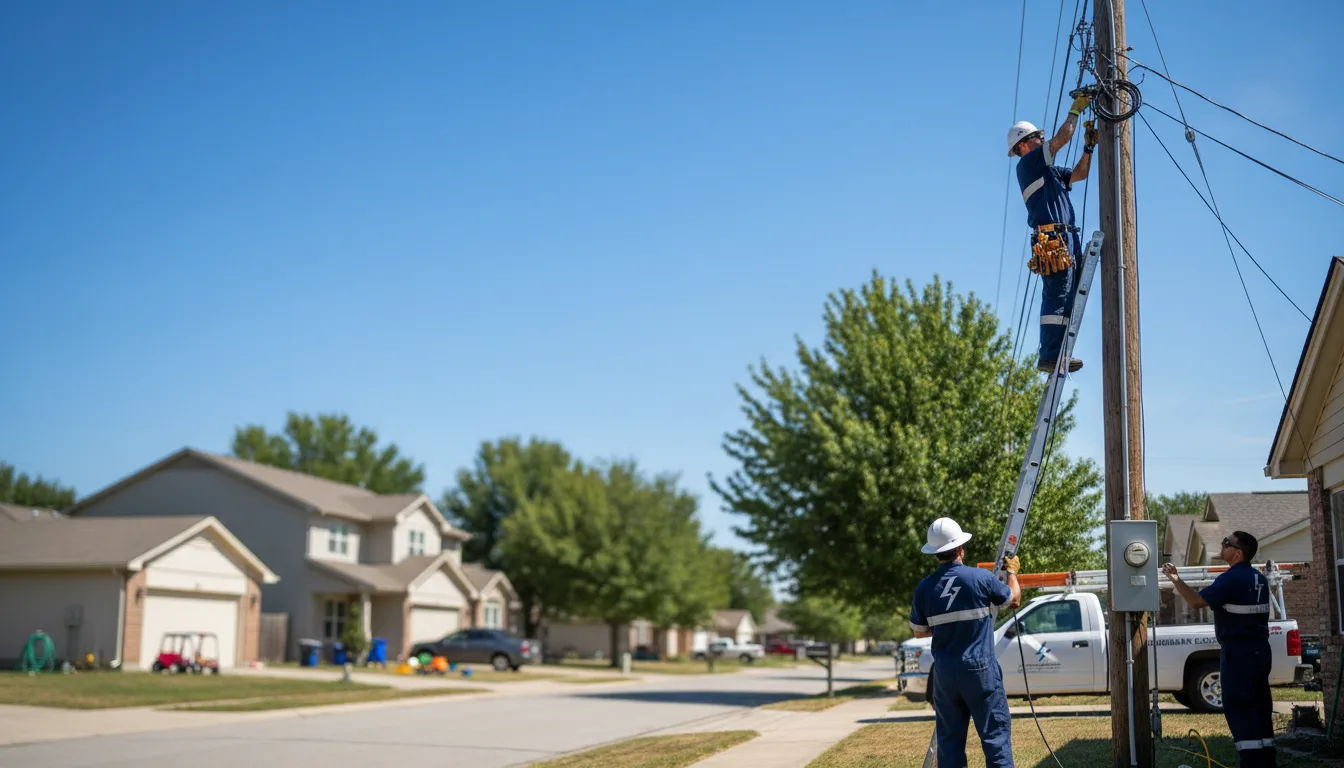 Residential electrician providing installation services in Gregory, TX